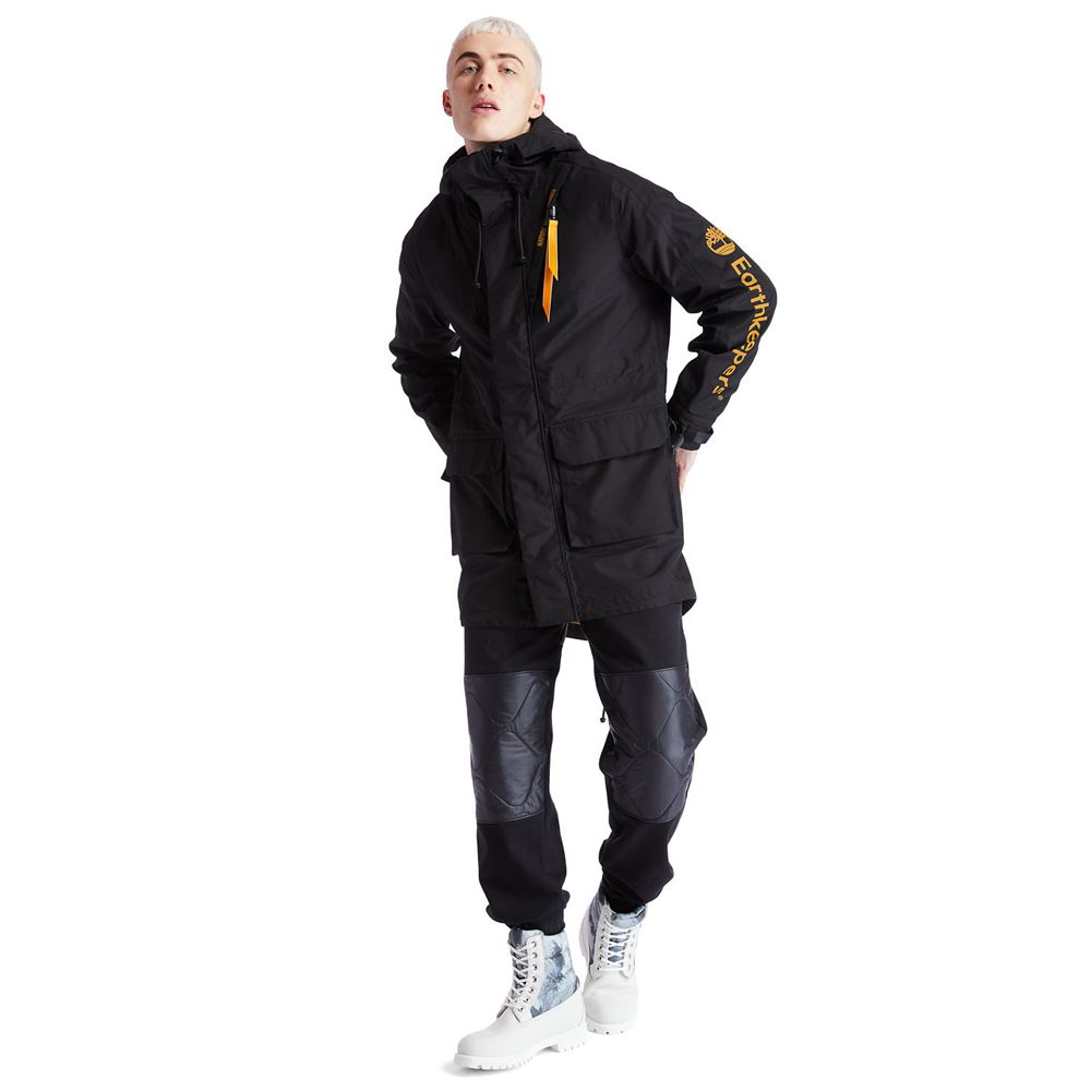 Geaca Timberland Barbati Negrii - Ecoriginal Ek+ Fishtail Parka With Dryvent™ Technology - Romania -